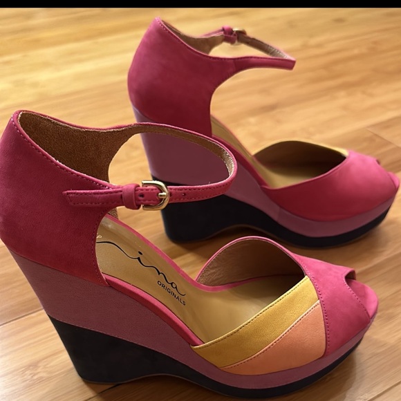 Nina Originals Shari Multi Color Wedge Sandals - Picture 6 of 8